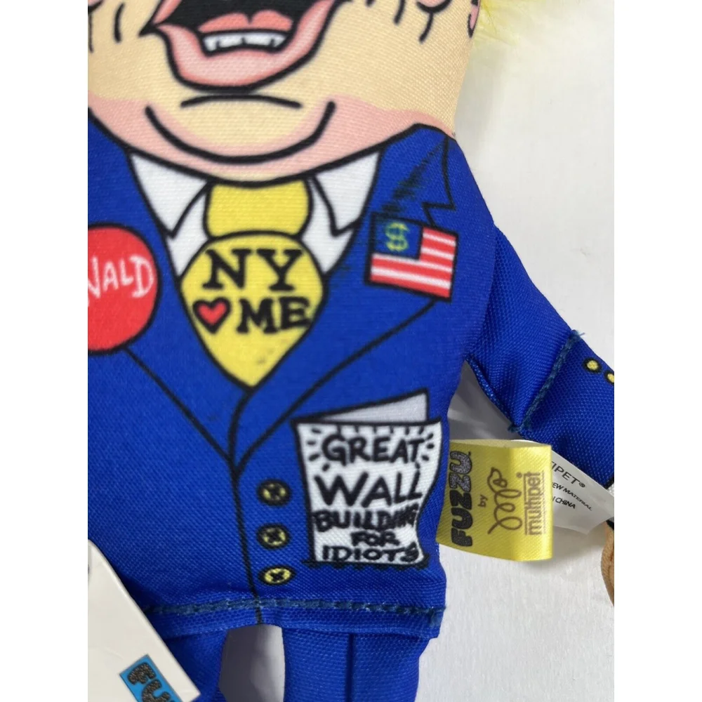 New Trump Putin Political Parody Dog‎ Toy Squeeker Fuzzu Hang Gag Gift